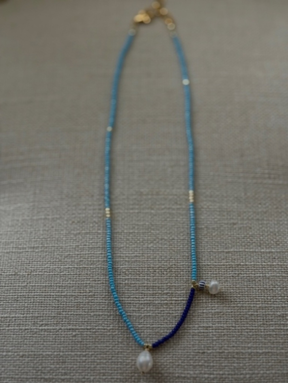Freshwater Pearl Turquoise Beaded Necklace By AnyaNord